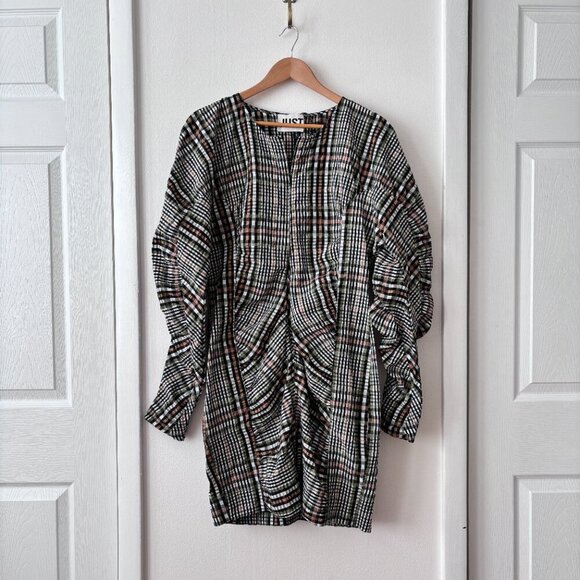 JUST Female Ethel Dress in Clover Check - Picture 4 of 9